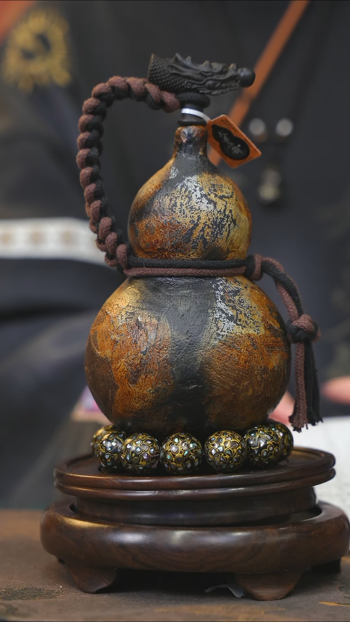 【闪购商品】YD201漆艺酒葫芦不包手串及旋转底座