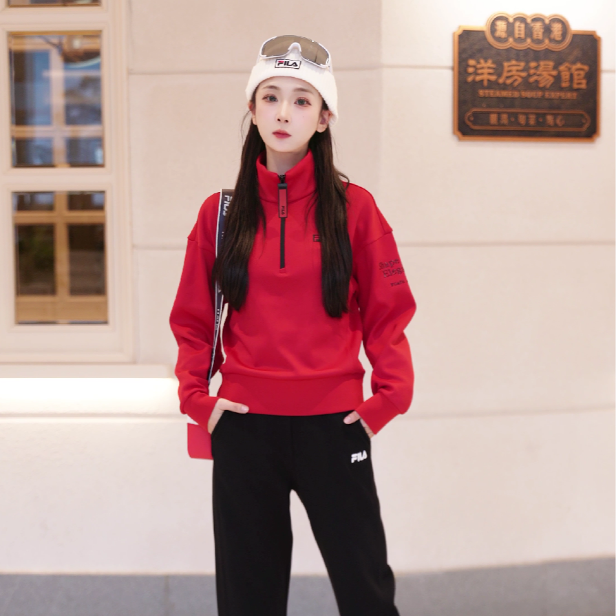 FILA斐乐正品女针织套头衫运动时尚户外休闲A11W511208F