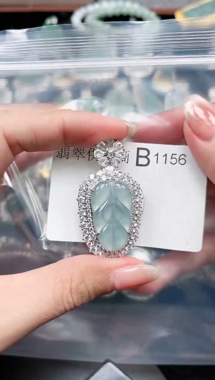 【闪购商品】翡翠颈饰未镶嵌1156赠皮绳