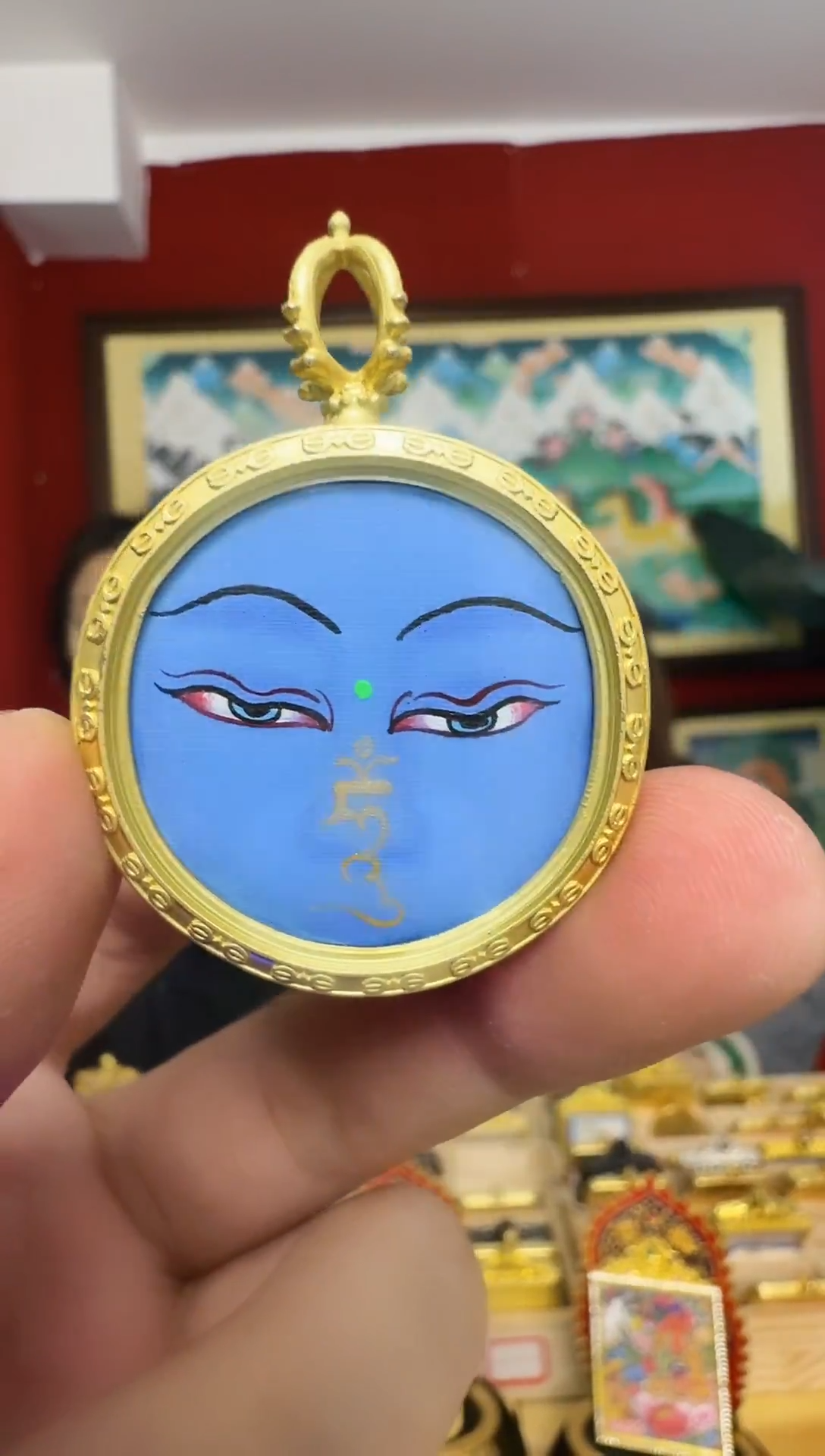 吊坠药老师-热贡纯手绘