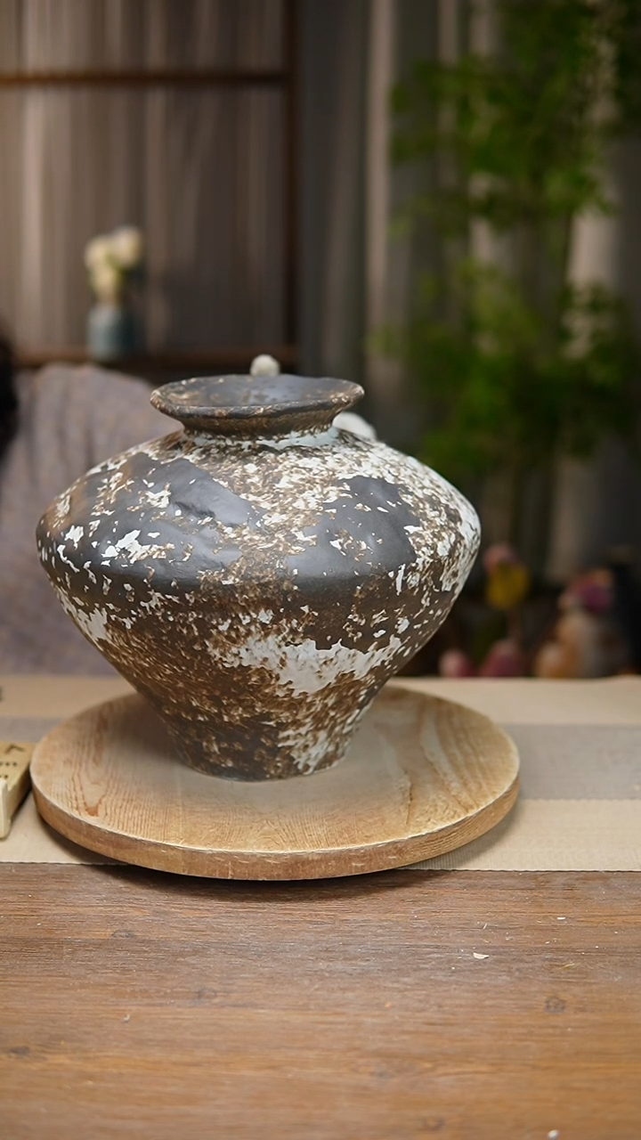 【闪购商品】陶瓷 花器诧寂黑大飞碟