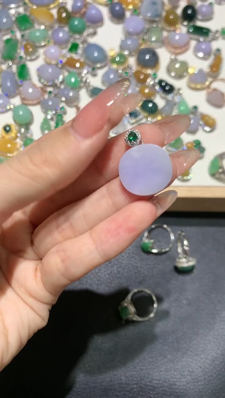 【闪购商品】翡翠吊坠(不含链)银S925镶嵌团购31