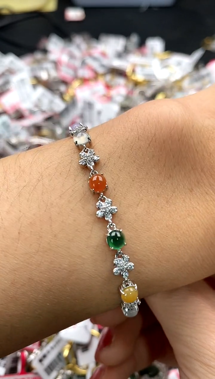 【闪购商品】翡翠戒指银S925镶嵌66666666     7