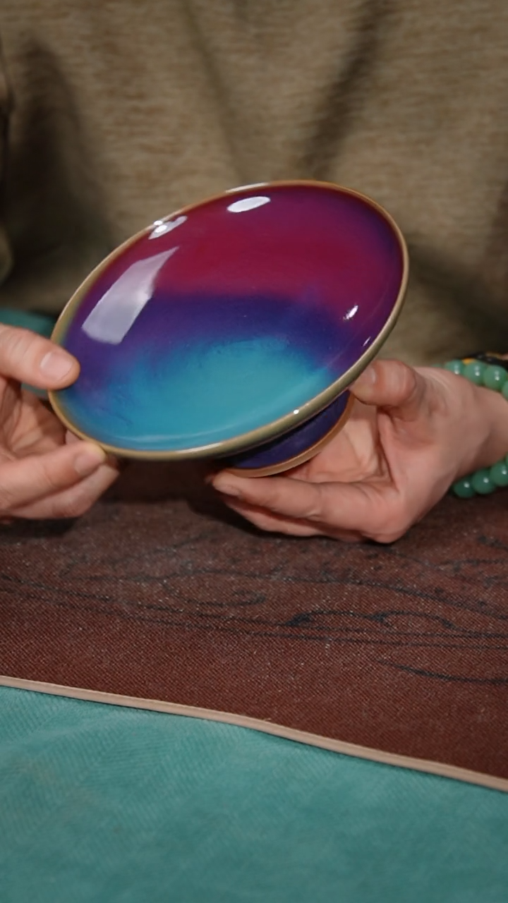 【闪购商品】63-1高足壶承（宋钧点斑 简包）