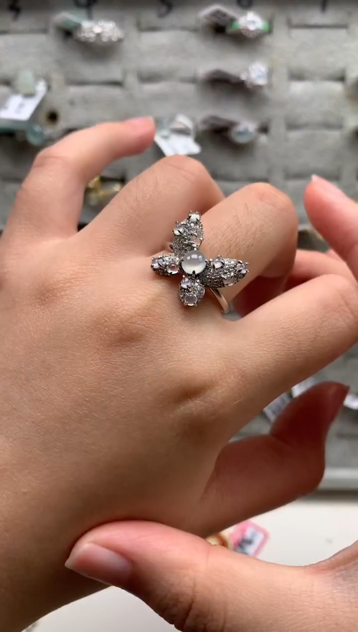 银S925镶嵌戒指翡翠2