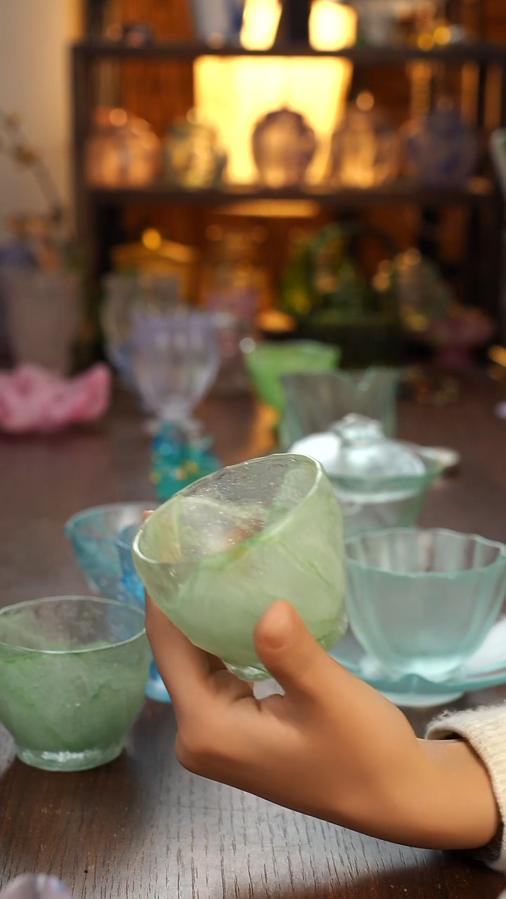 闪购素凝飘绿茶杯