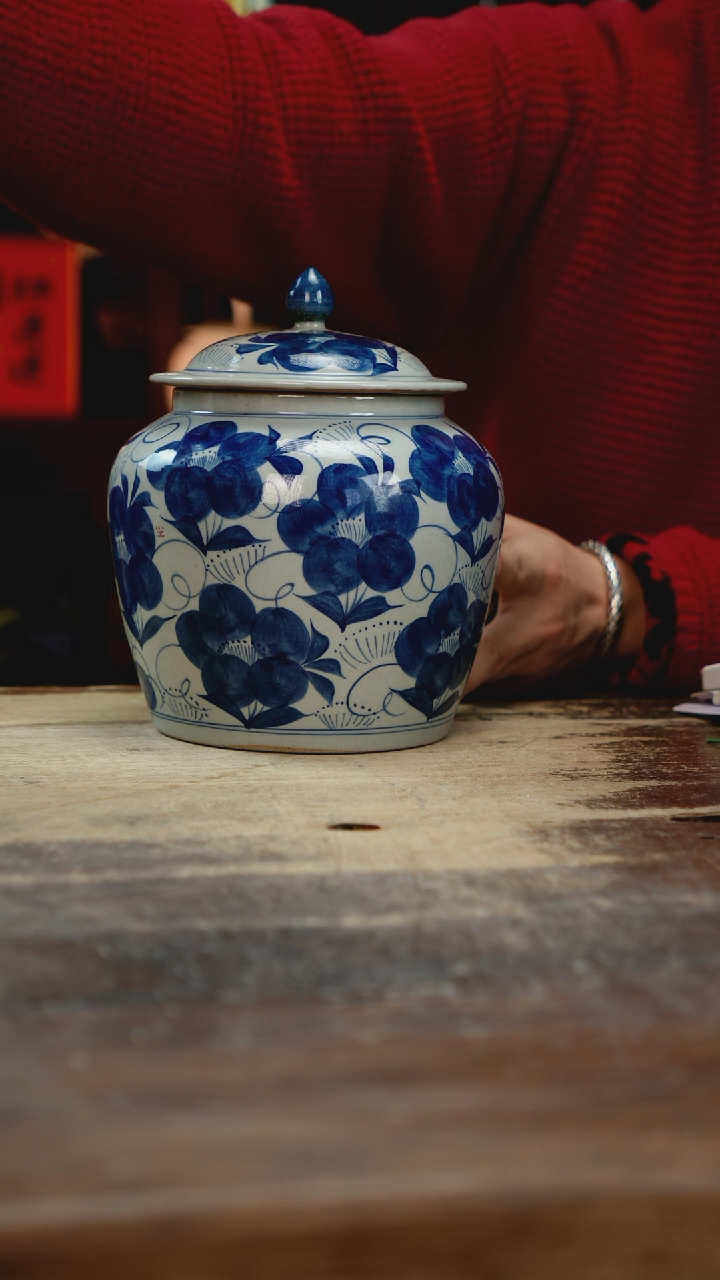 【闪购商品】瓷片景德镇纯手工釉下彩精品花瓶