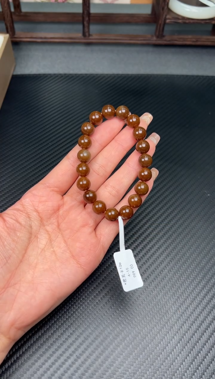 未镶嵌手串和田玉余*姐若羌微色差卡10m