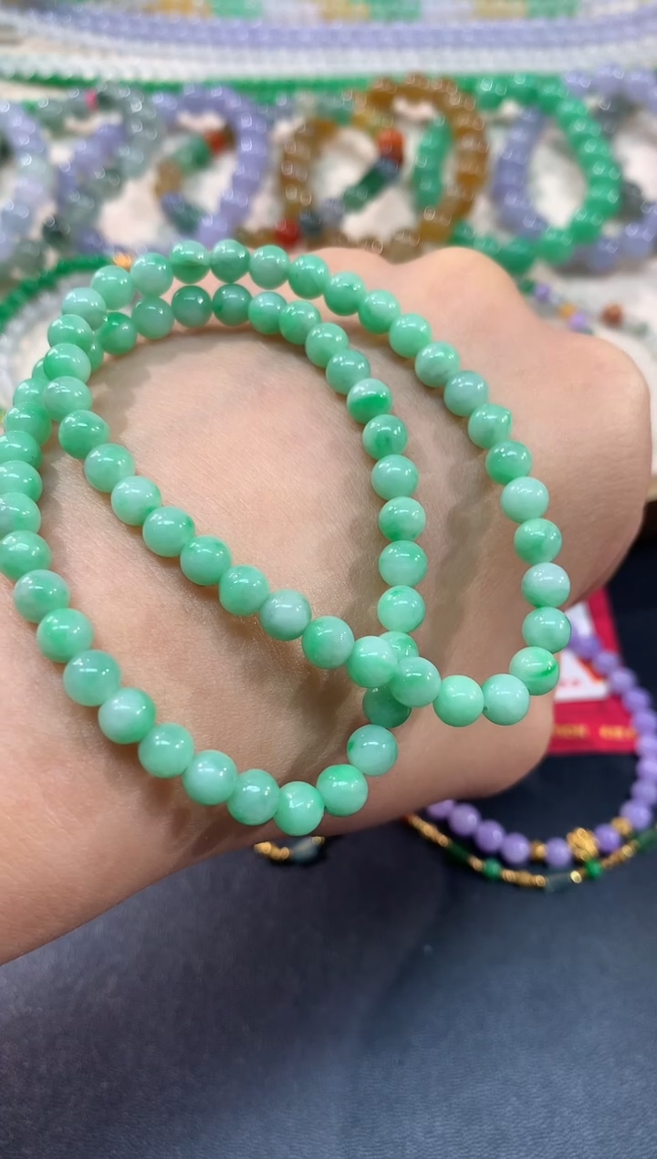 未镶嵌手串翡翠A125 |  多样性发其一 |  580