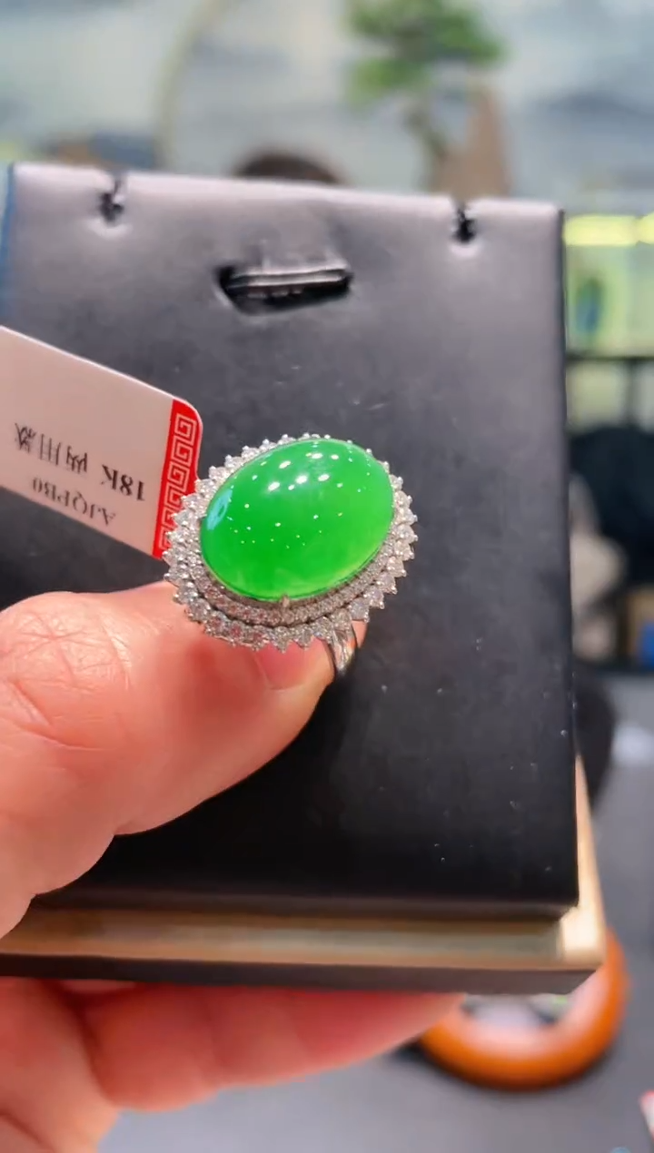 【闪购商品】翡翠颈饰18K金镶嵌A77两用