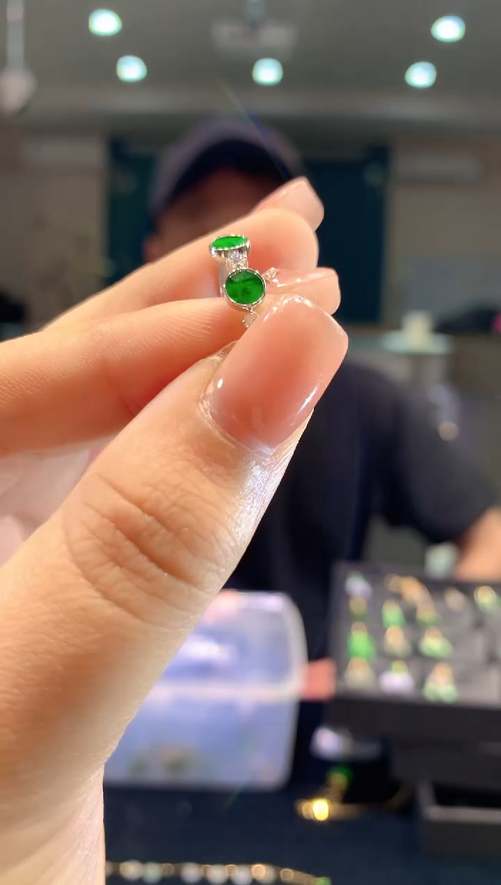 【闪购商品】翡翠戒指18K金镶嵌a212 时尚 zjh
