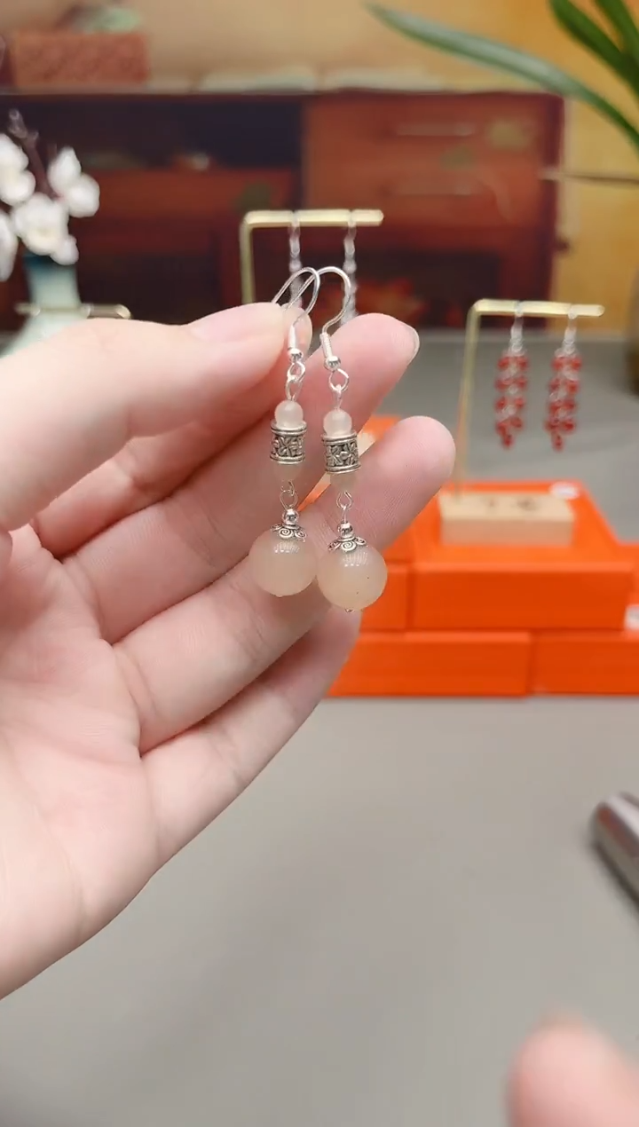 未镶嵌耳钉玛瑙/玉髓338