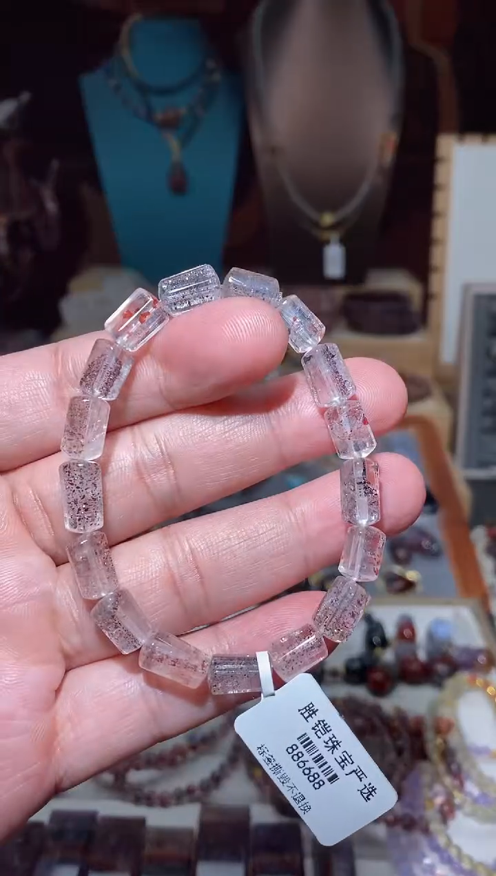 手串未镶嵌水晶金草莓八棱