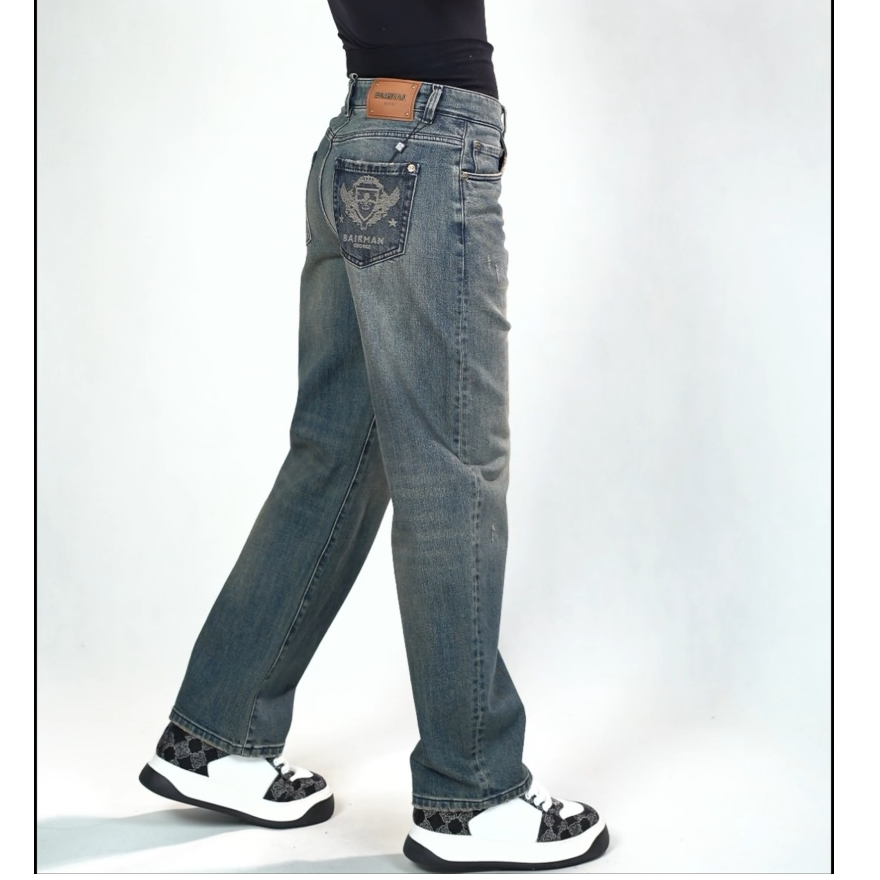 男士直筒牛仔裤76300秋冬男装裤直筒牛仔裤中高腰百搭时尚宽松