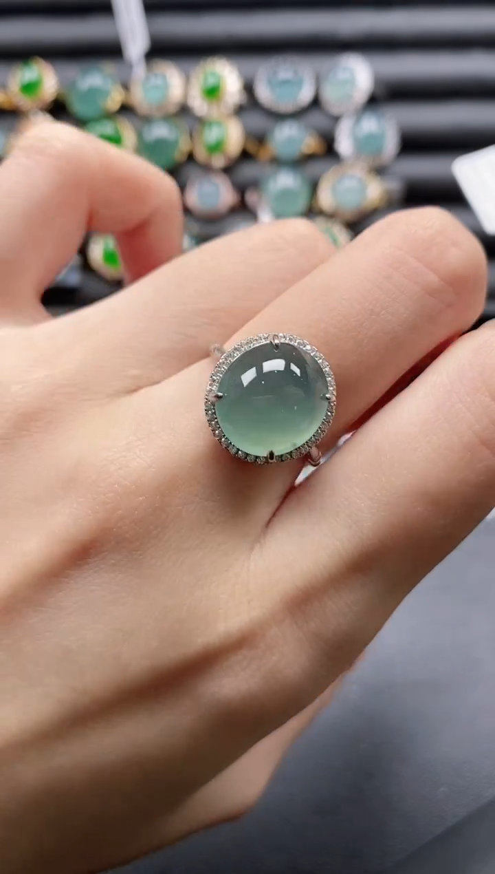 【闪购商品】翡翠戒指银S925镶嵌51151