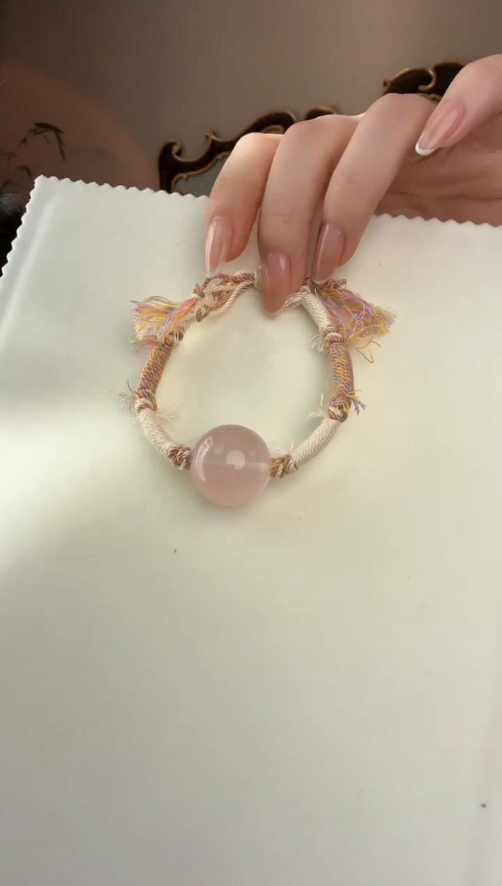 【闪购商品】水晶手串未镶嵌粉水晶手绳