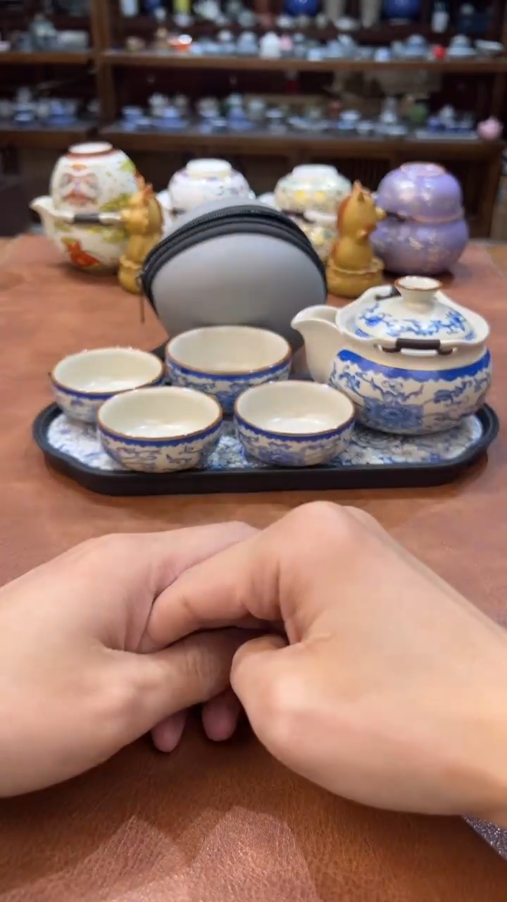 真的很便宜会开片的旅行茶具