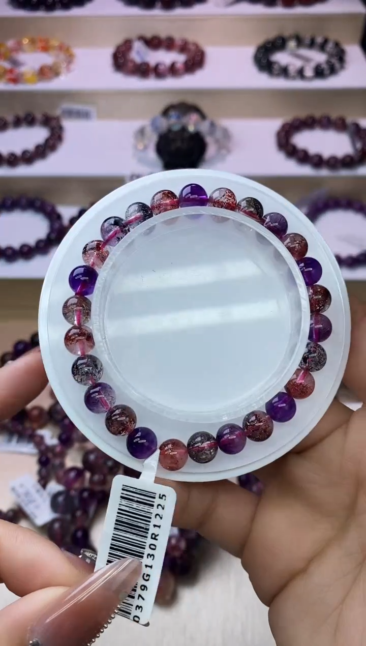【闪购商品】水晶手链未镶嵌黑加仑超七单圈7m+