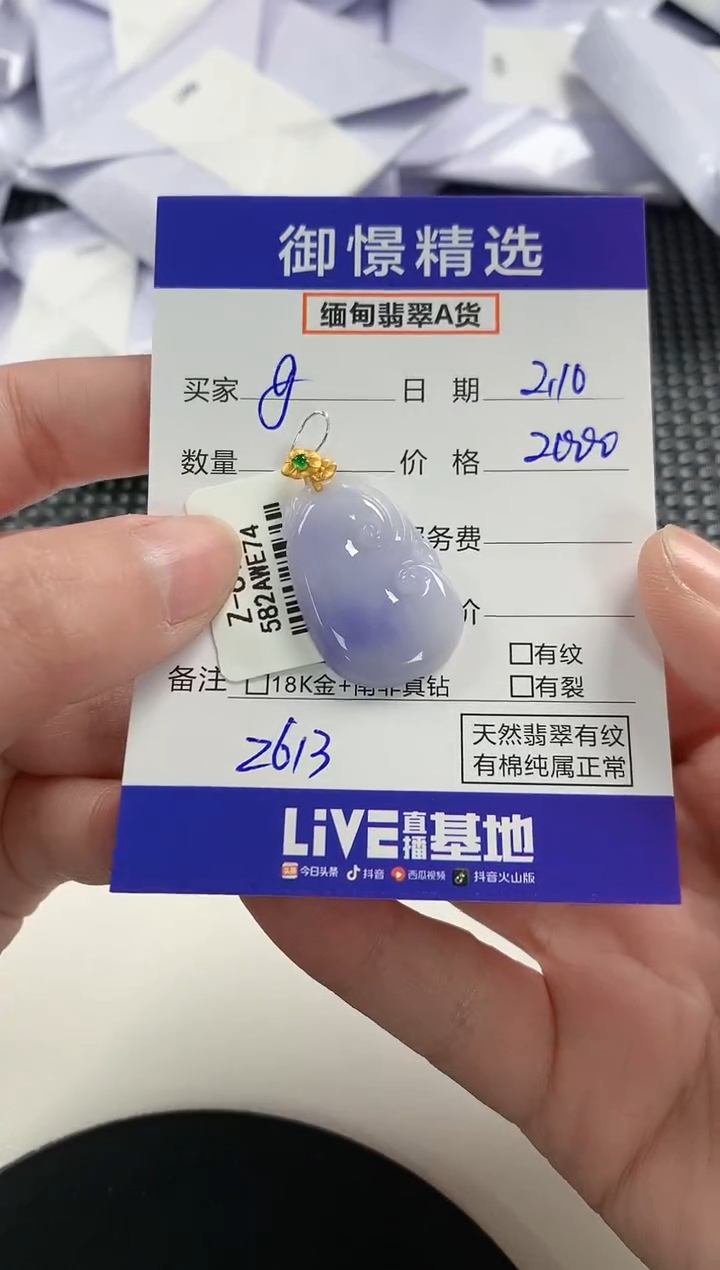 【闪购商品】翡翠颈饰18K金镶嵌72        