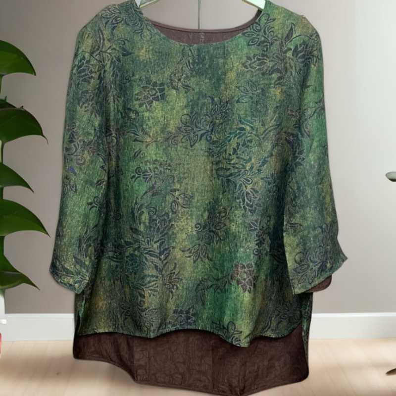 779【轩依阁专属】新款高定时尚减龄百搭双面双穿冠乐皱小衫