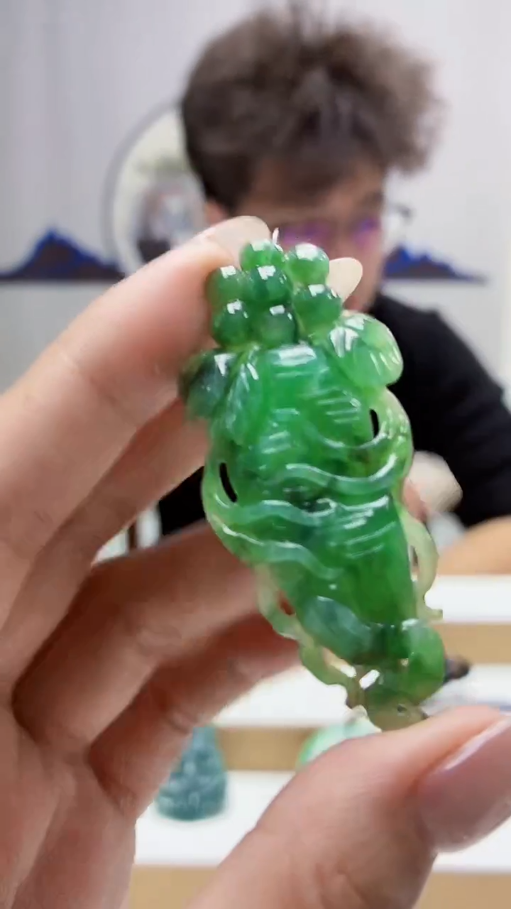 未镶嵌定制翡翠4688MM-毛货挂件13