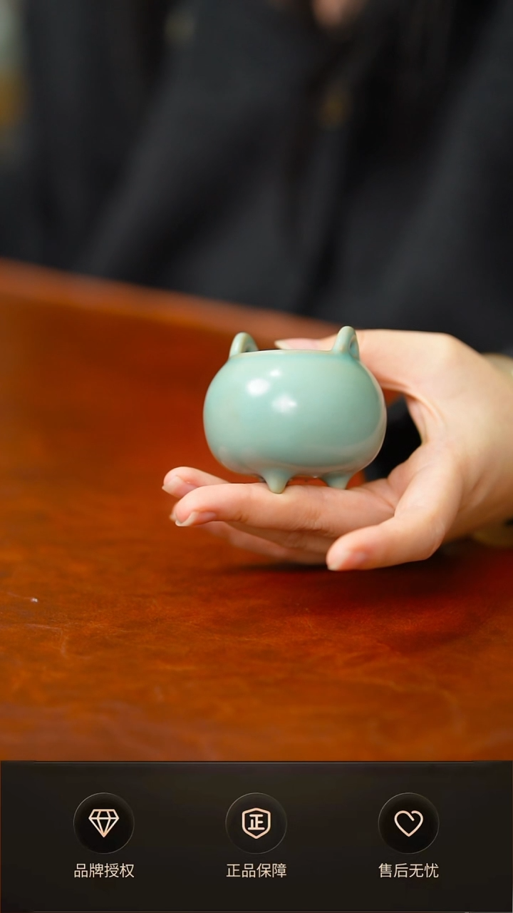 仿古支钉小胖香炉不完美简装