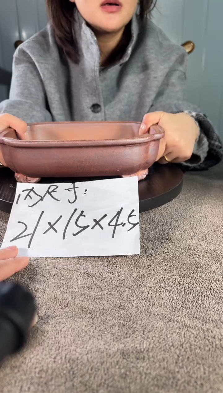 宜兴紫砂花盆小盆