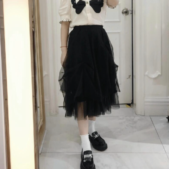 【1156】装饰网纱长裙