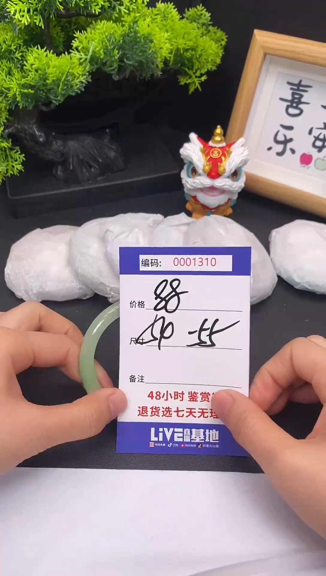 未镶嵌手镯翡翠0001310