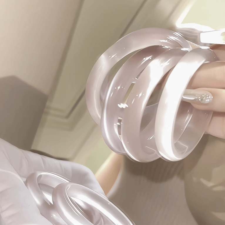 非金属仿水晶手镯 新款轻奢气质猫Y石手镯少女古风高颜值配饰