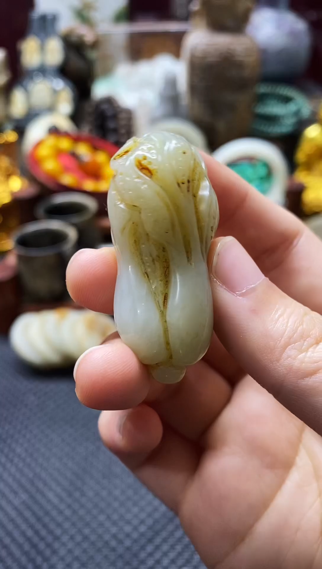 未镶嵌和田玉挂件白菜