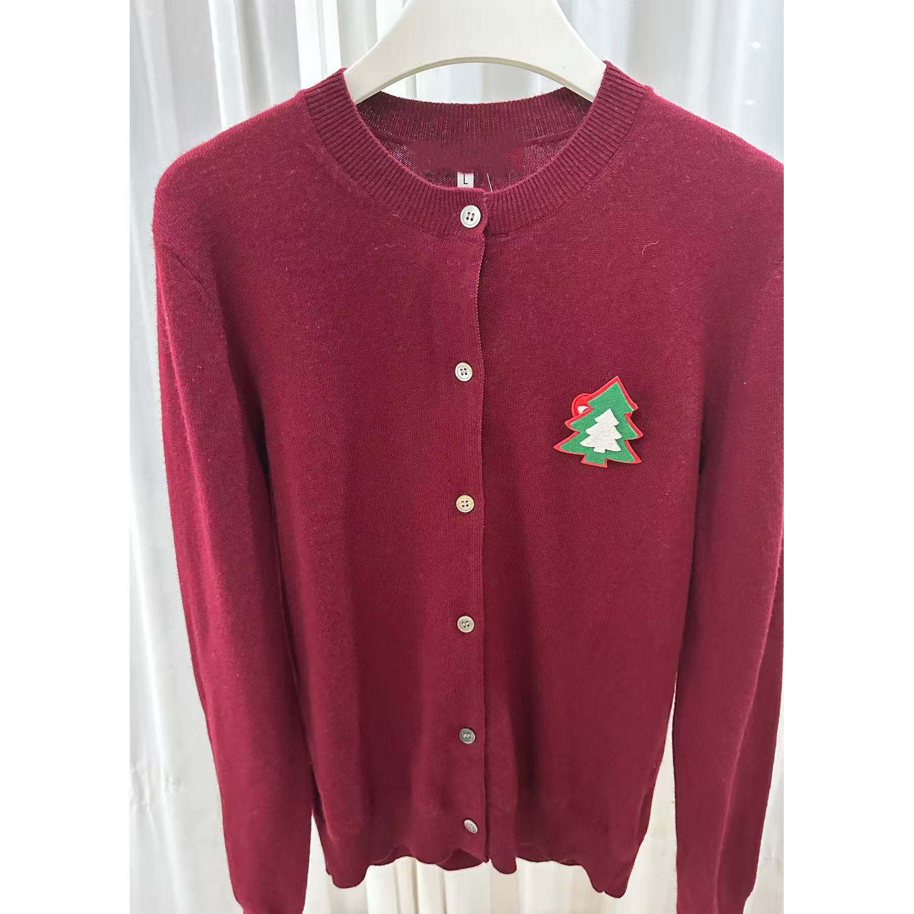 开衫毛衣（红色/黑色/灰色/藏青/白色/卡其色，多色可选）