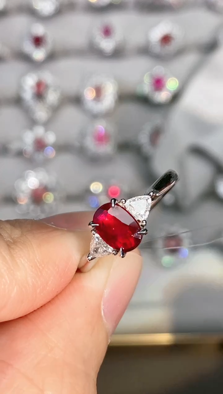 【闪购商品】红宝石戒指18K金镶嵌1.01ct/年货节专属价