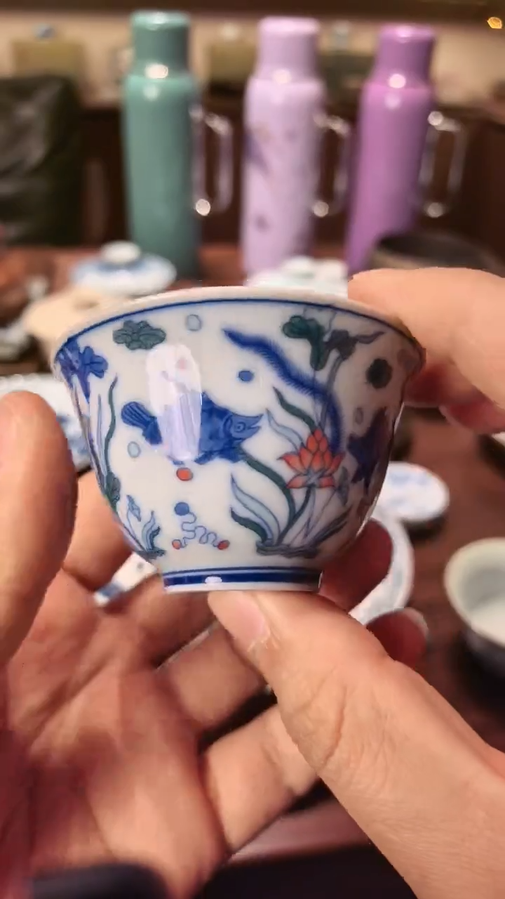 陶瓷青花主人杯个人杯