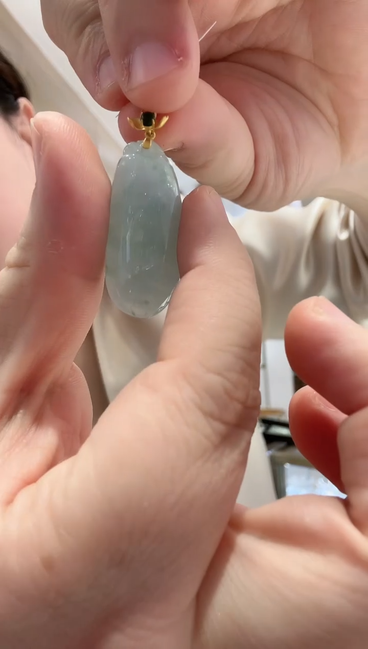 颈饰18K金镶嵌翡翠【26】瓜瓜多样性发一