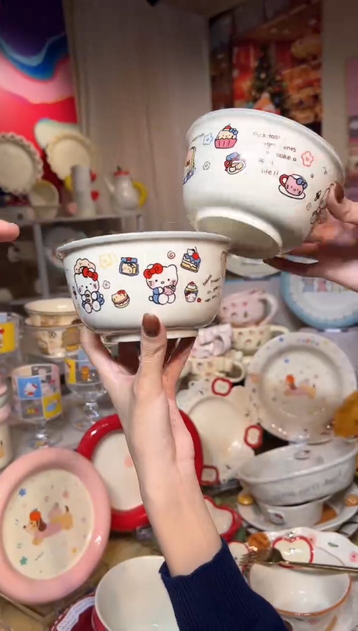 瓷可爱餐具发图片款