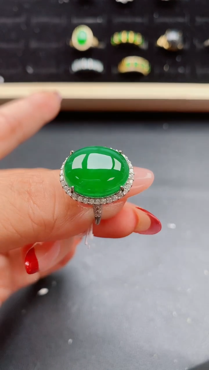 【闪购商品】翡翠戒指银S925镶嵌321321