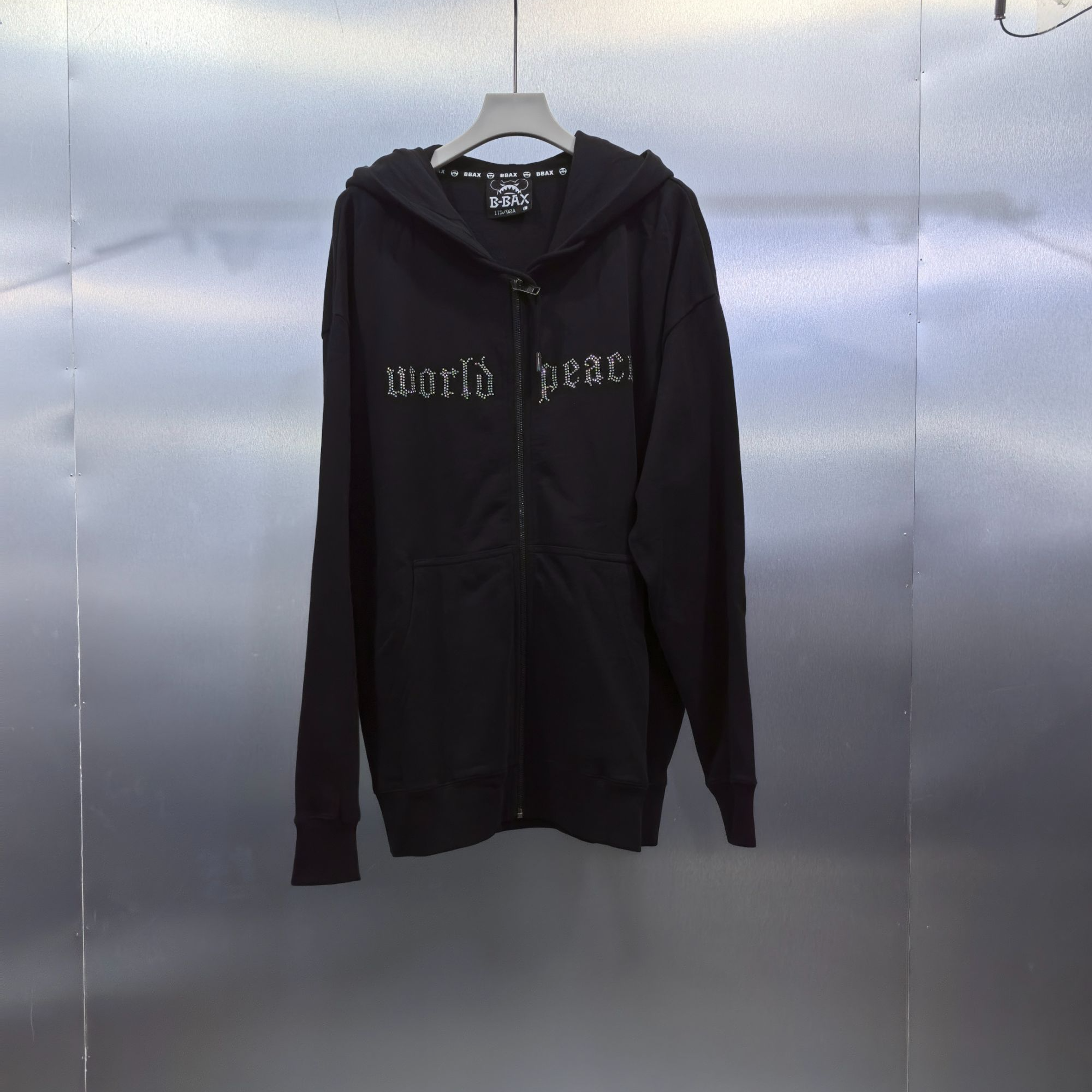 T01-111502-BBA春秋季正面哥特字母印花时尚连帽卫衣