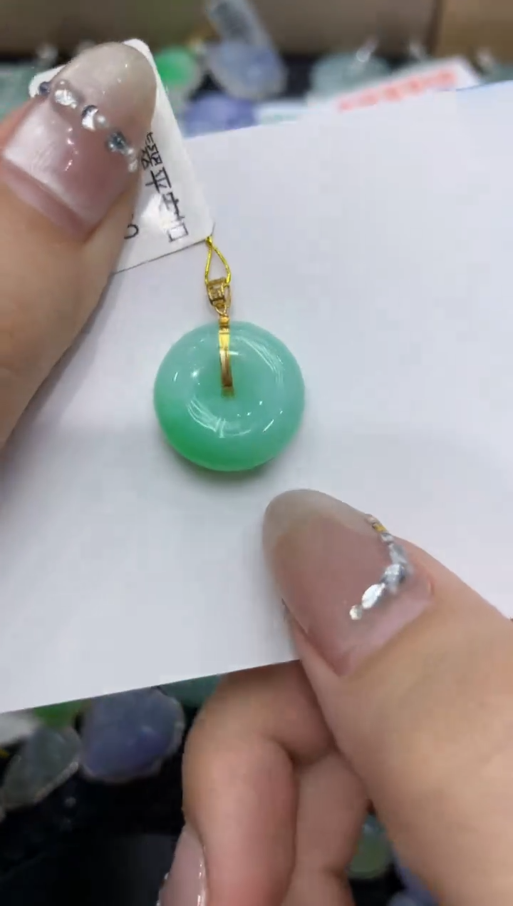 【闪购商品】翡翠颈饰18K金镶嵌222222222