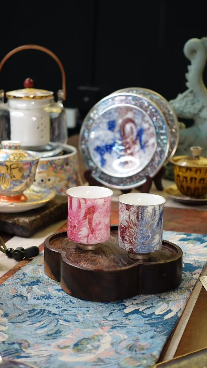 【闪购商品】龙腾四海撇口主人杯