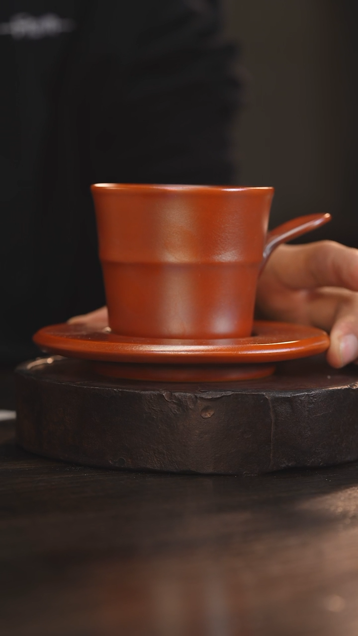 【闪购商品】杯129柴房陶瓷丨金红咖啡杯套组