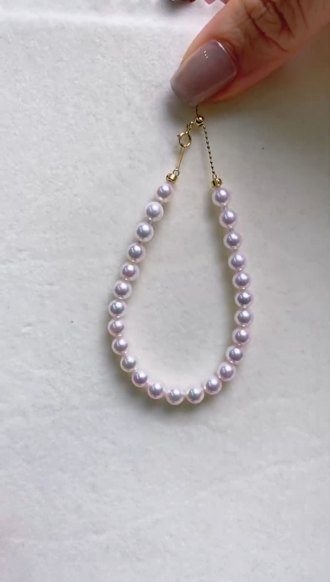 【闪购商品】海水珍珠手串18K金镶嵌天女彩凛5.5-6.0手串