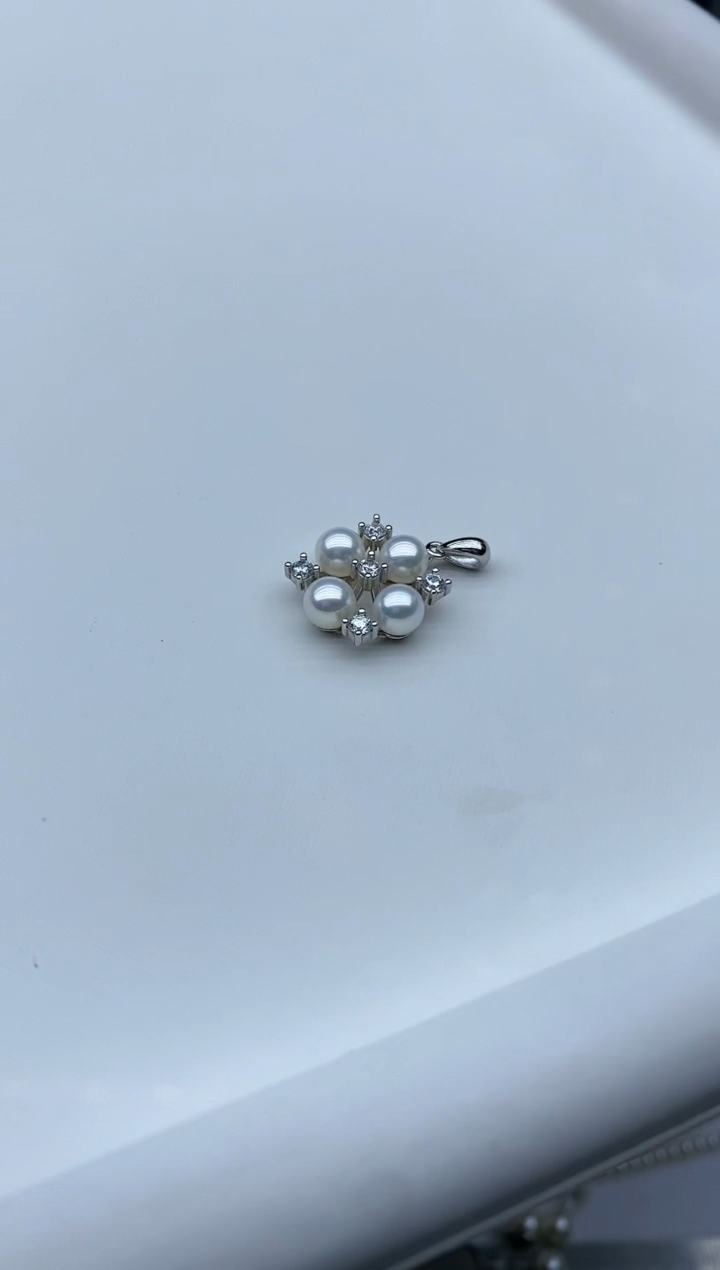 【闪购商品】淡水珍珠颈饰银S925镶嵌5-6mm