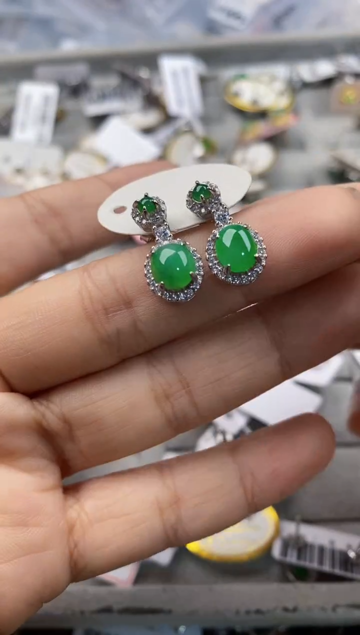 银S925镶嵌戒指翡翠333---4