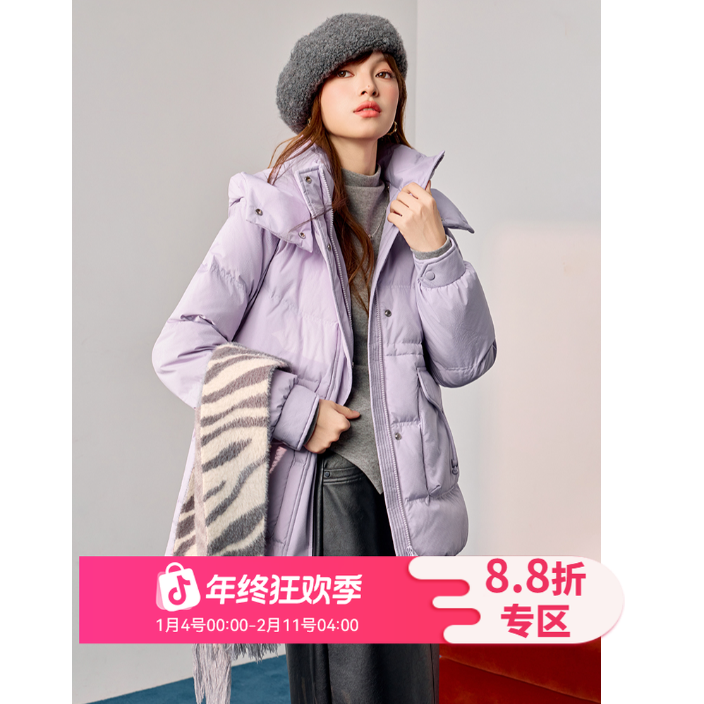 IEF/爱依服2025冬季新款韩版时尚休闲通勤气质百搭保暖羽绒中外套