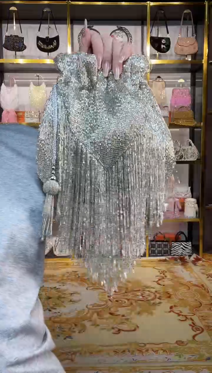 织物珠韵恒泽重工串珠手提包直播间女神专拍 默认x