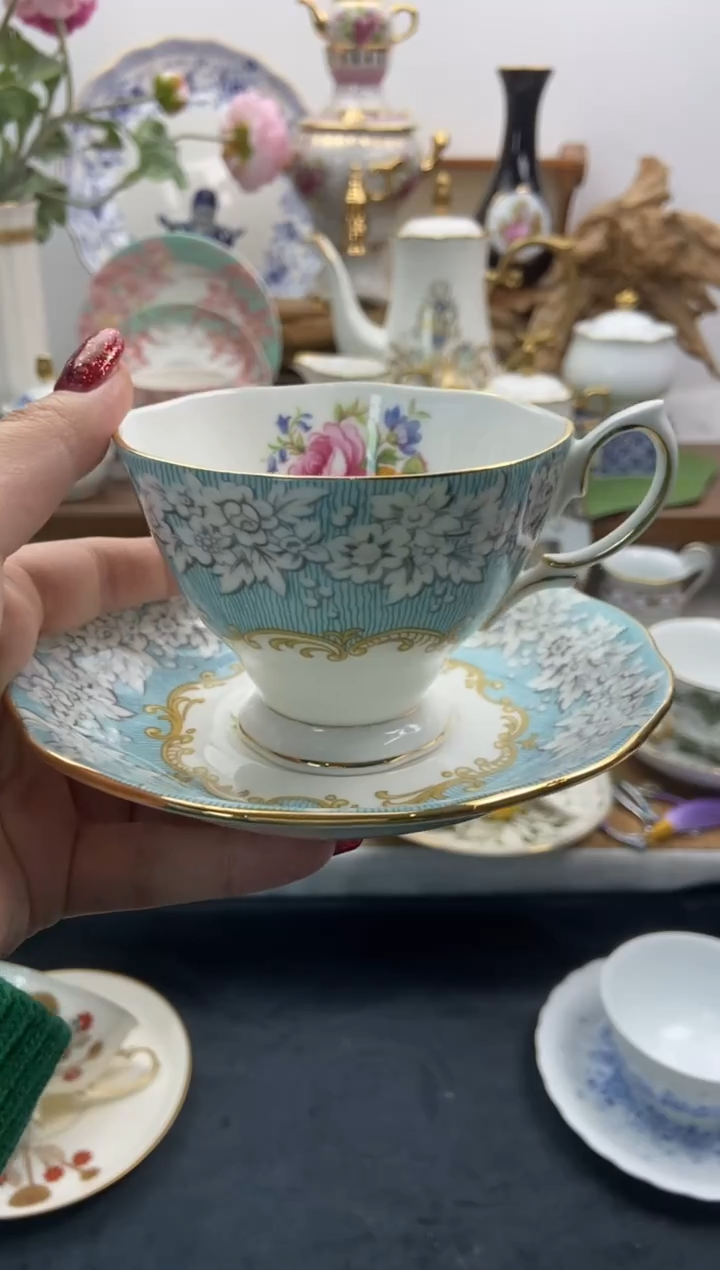 瓷片全新阿尔伯特咖啡杯谨慎参拍，防伪帖撕毁无售后