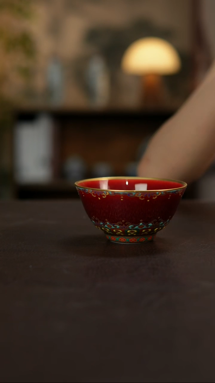 杯景德镇陶瓷杯碗柴烧多人