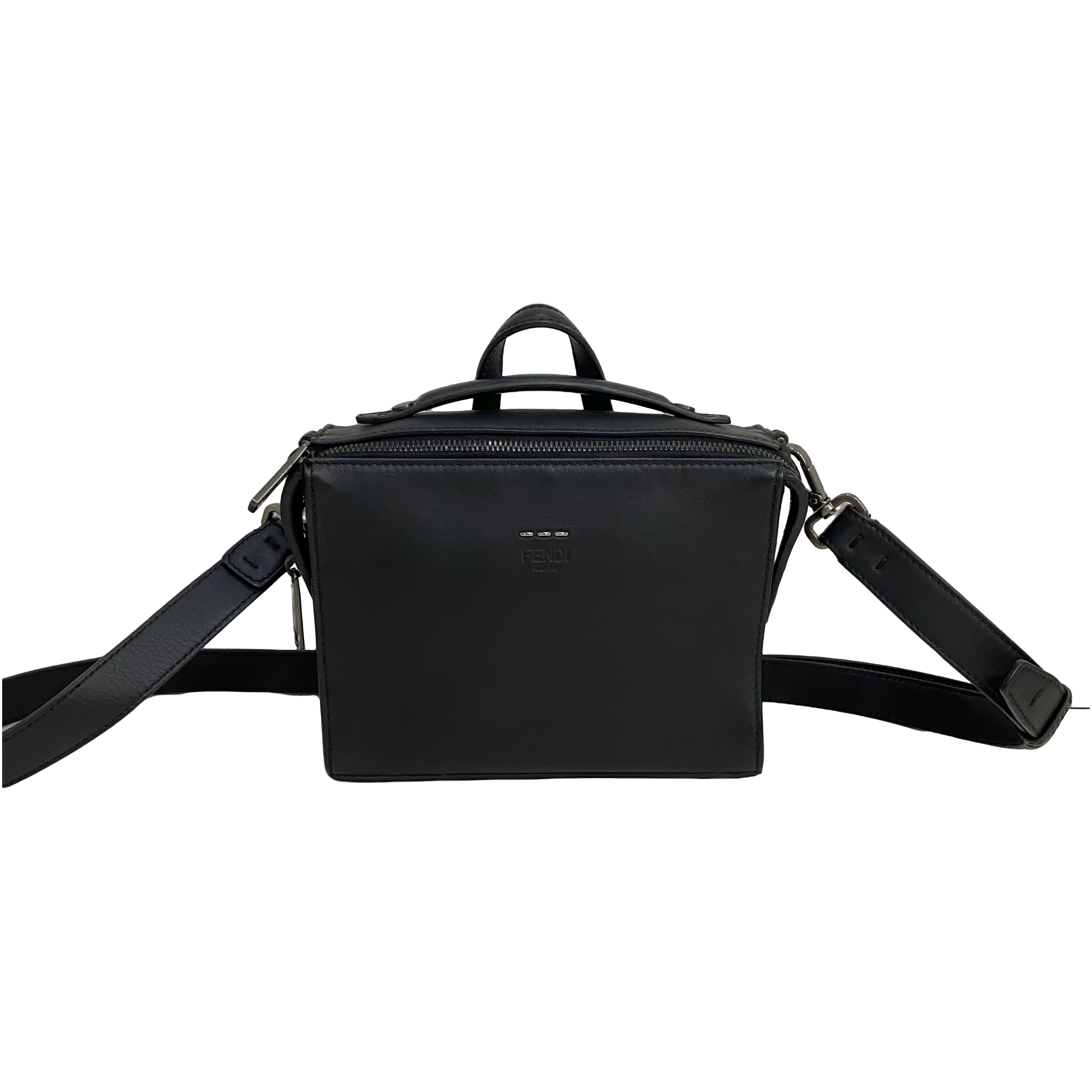 95新 FENDI/芬迪 芬迪黑色全皮斜挎包279