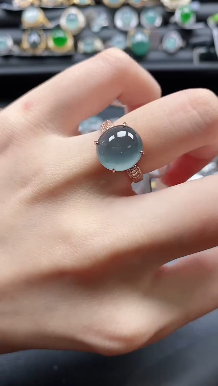 【闪购商品】翡翠戒指银S925镶嵌1111